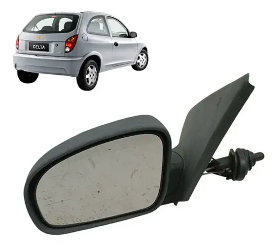 Retrovisor Manual Esquerdo Chevrolet Celta 2005 2006 Detalhe