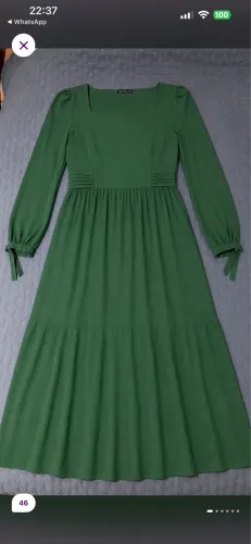 vestido mídi - verde militar