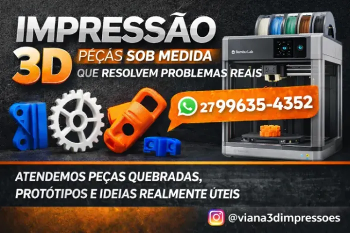 Impressão 3D Sob Medida, Peças que Resolvem Problemas Reais