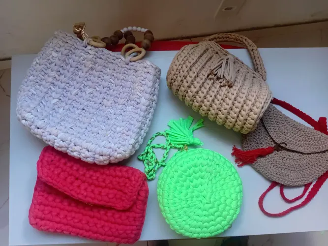 As 5 Bolsas de croche