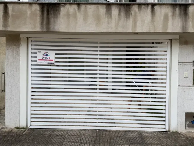 Portão De Garagem Eletrônico Alumínio Branco