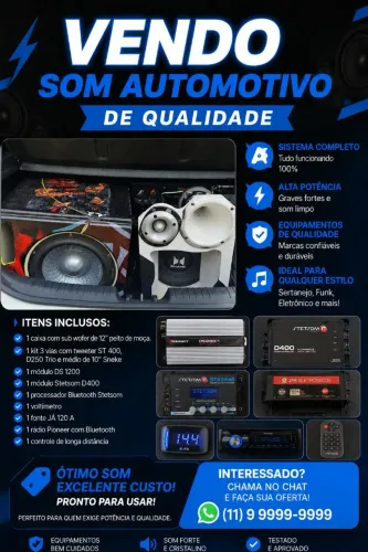 Vendo Som Completo de Qualidade