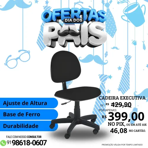 Cadeira executiva sem braço