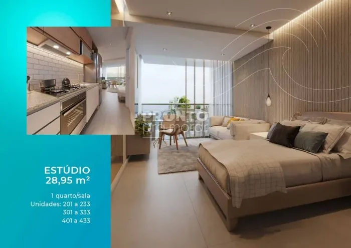 Flat com 1 quarto em Carneiros