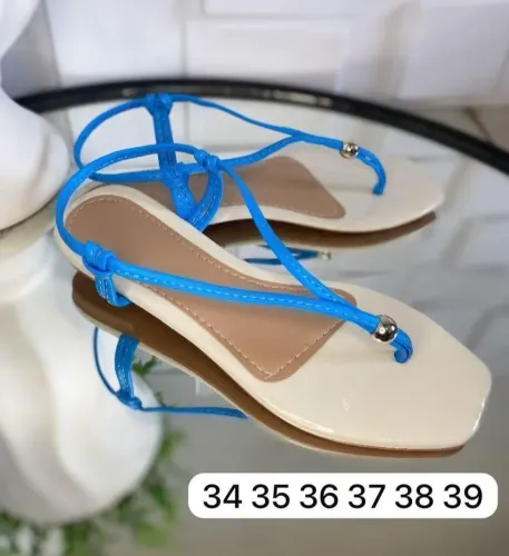 Sandalia Rasteira Flat Square Boho