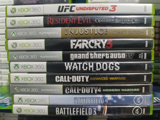 Lote com 10 jogos originais pra Xbox 360