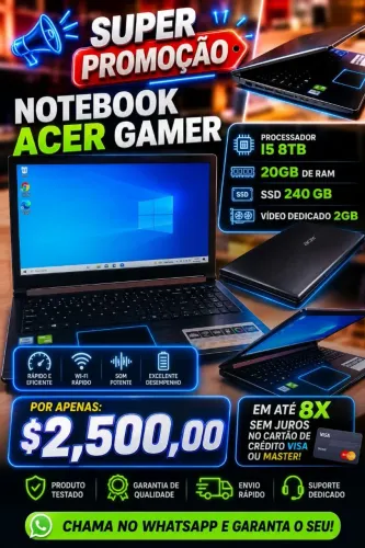 Notebook acer gaming top 