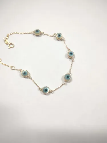 Pulseira olho grego 18k
