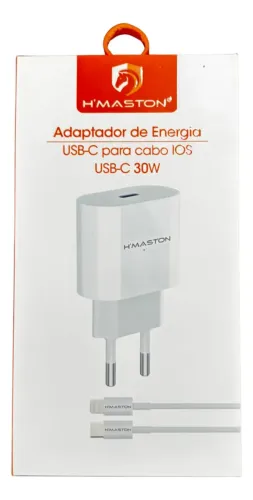 Carregador Turbo 30w Hmaston Usb-c + Cabo Lightning
