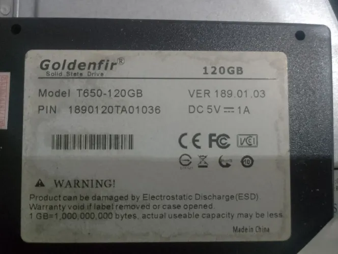 SSD SATA 120GB (BARARO)