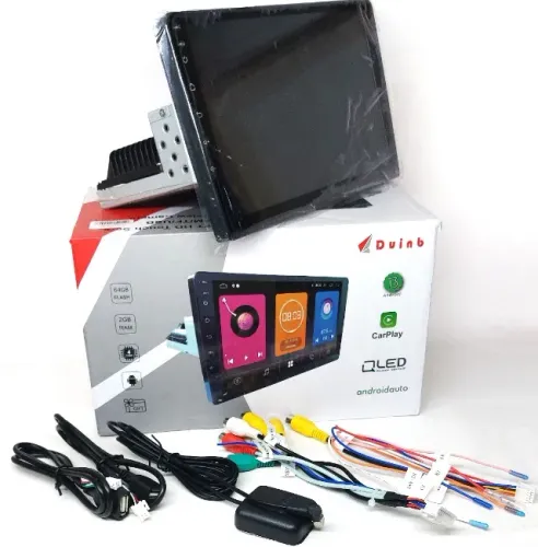 Multimídia Android 13 1DIN universal 9 polegadas Carplay 2/64gb