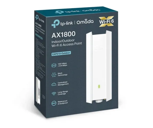 Access Point Wifi 6 AX1800Dual Band Gigabit Omada TP-Link EAP610-OUTDOOR