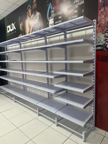 Gôndola aço inox prateleiras