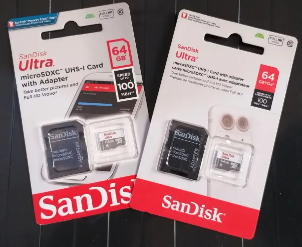 Cartão de Memória 64GB MicroSD Sandisk Novo Lacrado Original No Blister R36s Smartphone ZN