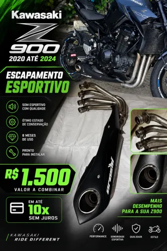 ESCAPAMENTO ESPORTIVO KAWASAKI Z900 - 2018 A 2025?