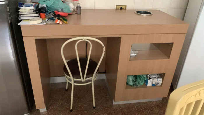 Balcão de atendimento madeira