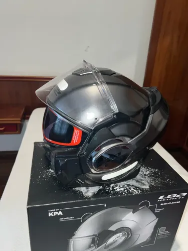 Capacete LS2 FF399 Valiant Jeans (tamanho 64, cor Jeans Titanium 3-15, articulado