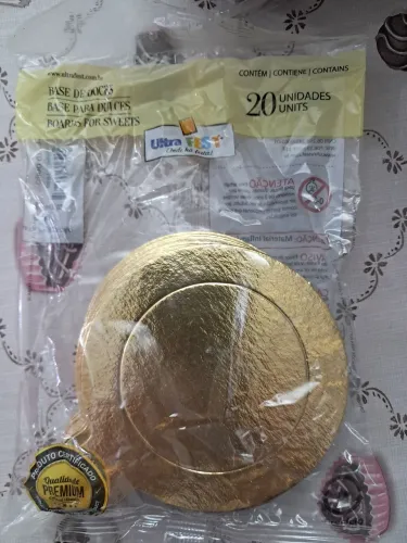 Kit Base para Doces 10 cm Dourado 180 unidades