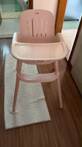 Cadeirinha de alimentação rosa burigotto