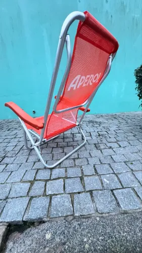 Cadeira de Praia Exclusiva Aperol Spritz - Cor Laranja Vibrante
