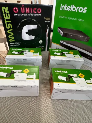 Kit DVR, câmeras e gravado de segurança