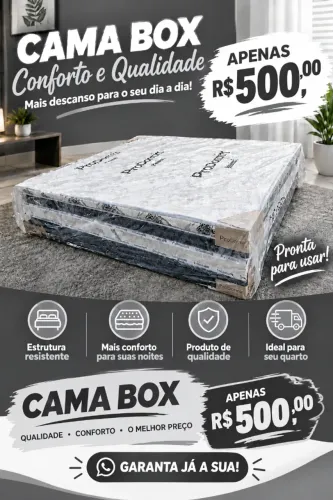 cama box. premium 12cm de espuma em promoção!!!