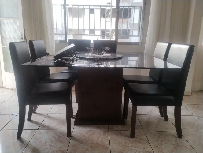 Mesa sala de jantar rotativa