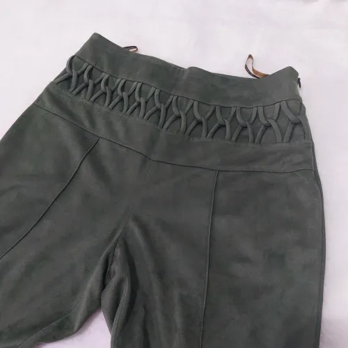 Calça flare feminina verde militar brooksfield donna 