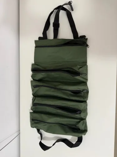 Bolsa De Enrolar Portátil Multifuncional Em Lona Verde