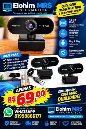 Webcam Full HD 1080p Usb