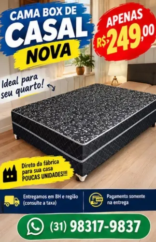 CAMA BOX CASAL PROMOÇÃO IMPERDÍVEL ?