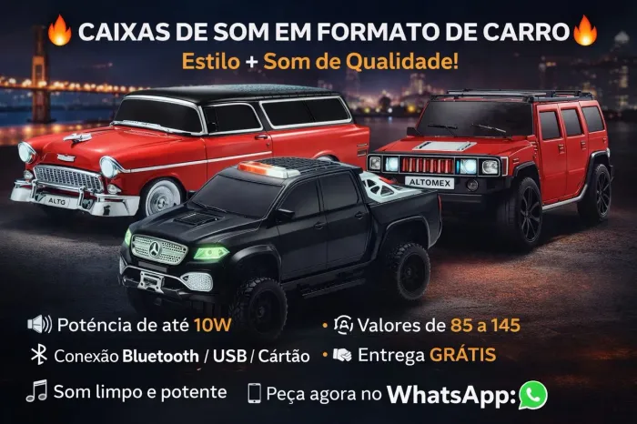 Caixas de Som modelo Carros Novos Garantia Entregamos