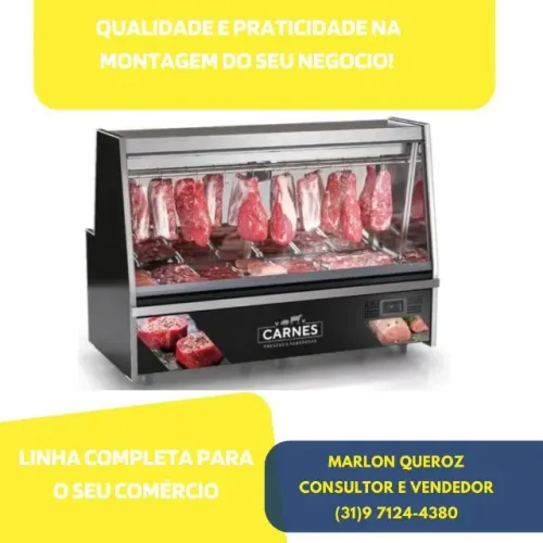 Balcão de Carnes 2M Preto Gelopar Novo