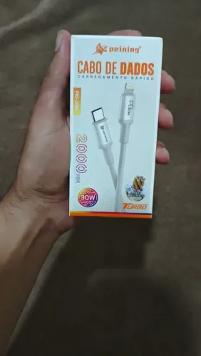 Cabo Turbo USB-C para Lightning iPhone 30W Peining 2 Metros Carregamento Rápido