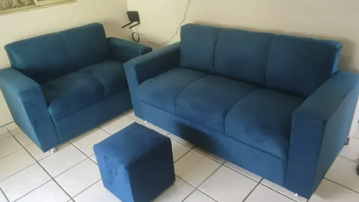 Sofá 2 e 3 lugares Material suede D33 Duravel Confortável Promoção - Promocao