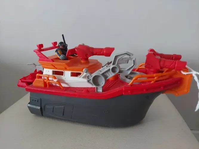 Imaginext Barco Combate ao Fogo com boneco - Mattel