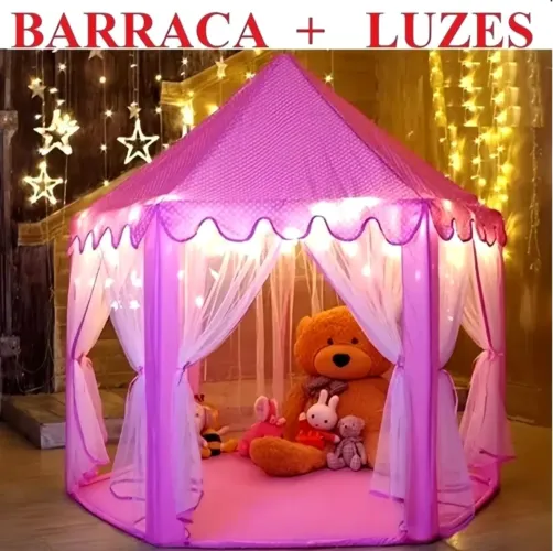 Tenda extra grande infantil com luzes