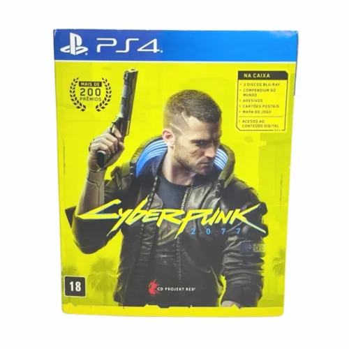 Jogo Cyber Punk 2077 PS4 - com mapa e cartões postais