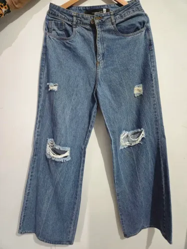 Calça Jean Wide Leg 