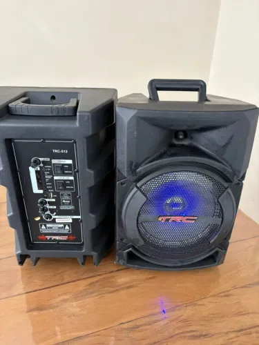Caixa de Som Amplificada TRC-512 - Bluetooth / USB / Mic / LED