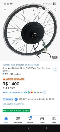 Roda com motor 