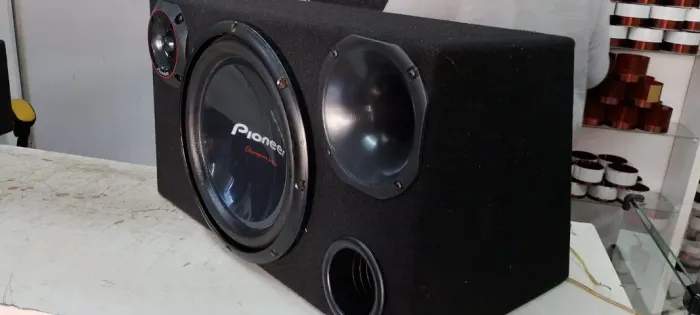 Caixa trio Pioneer Cara Preta 12 pol