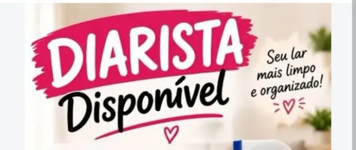 SOU DIARISTA CASCAVEL R$155,00 MEIO periodo
