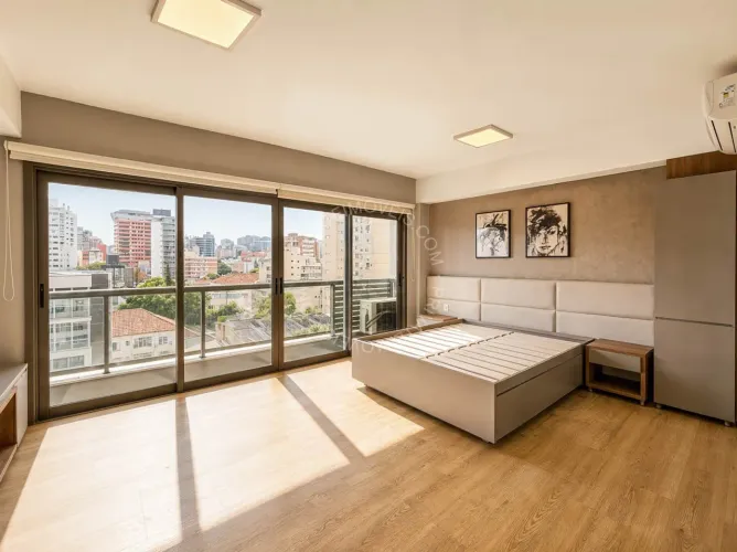 Apartamento mobiliado para alugar no Auxiliadora com 1 quarto (1 suite)