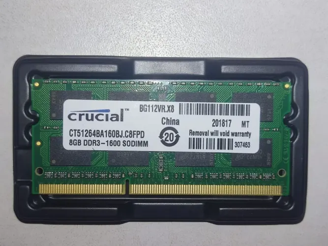 Memória notebook DDR3 8GB 1600mhz