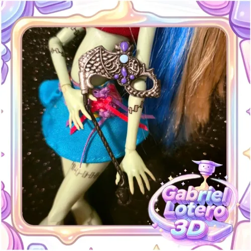 Máscara para a boneca Ever After High Raven Queen Thronecoming - impressão 3D
