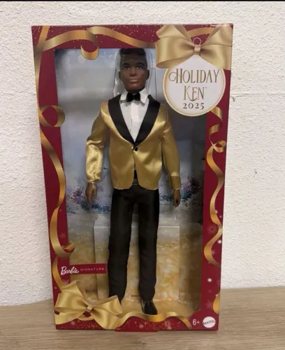 BONECO KEN NEGRO HOLIDAY 2025 NOVO LACRADO