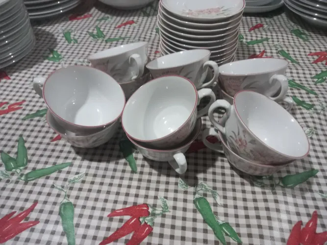 Conjunto xicaras schimidt porcelana Real