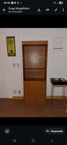 Prateleiras com 2 portas de madeira