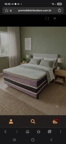 Cama Box D28 Luxo Premoli 138×188 x 60 Tecidos Com Cores Variadas.